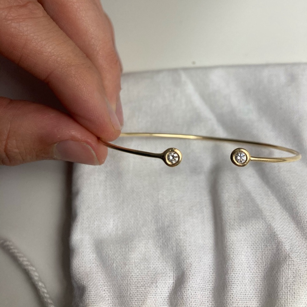 Liven Co Open Bezel Cuff 14k gold